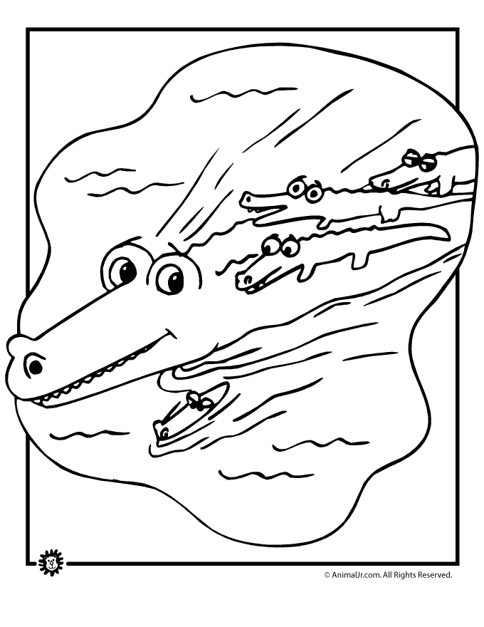 Coloring page: Alligator (Animals) #405 - Printable coloring pages