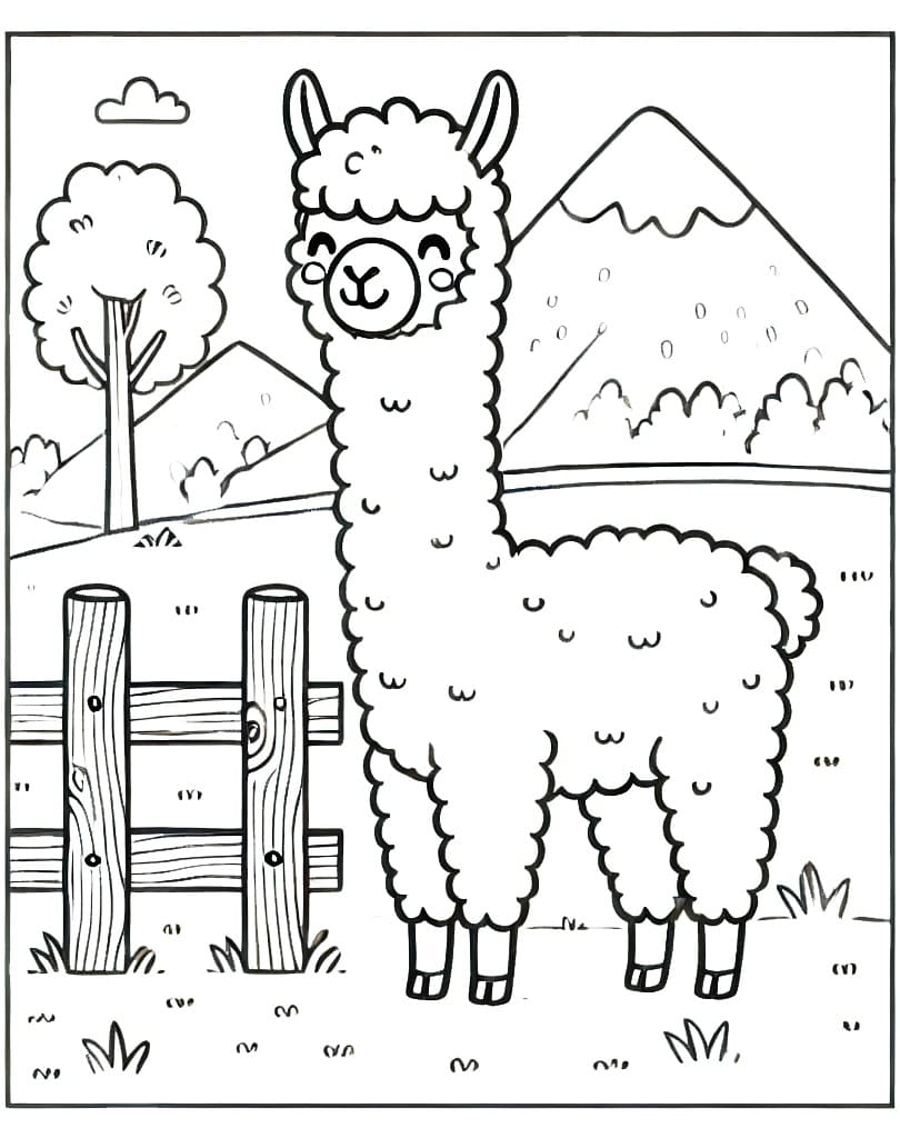 Free printable Alpaca coloring page #217288 from Animals collection