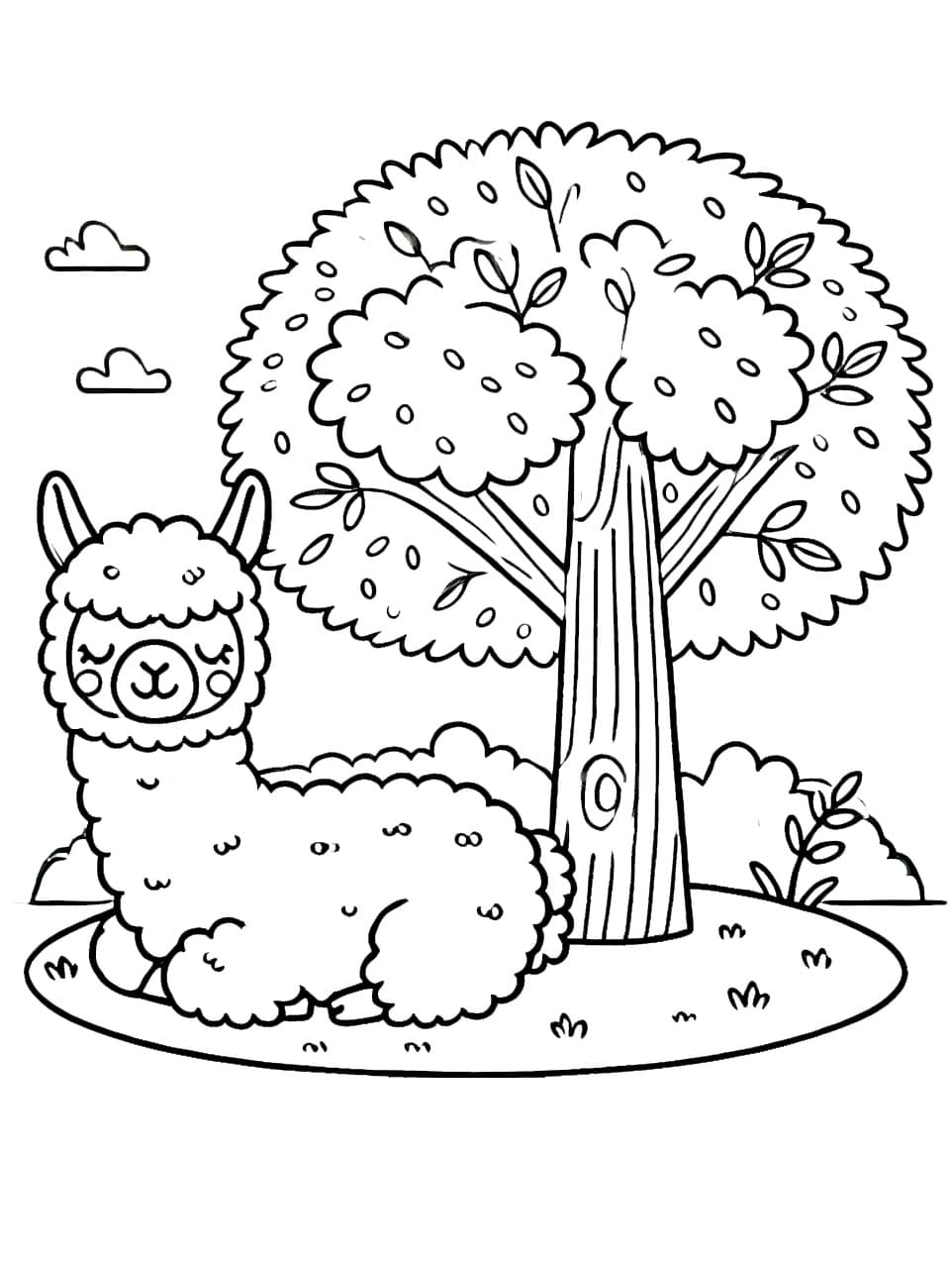 Free printable Alpaca coloring page #217289 from Animals collection Free printable Alpaca coloring page #217289 from Animals collection