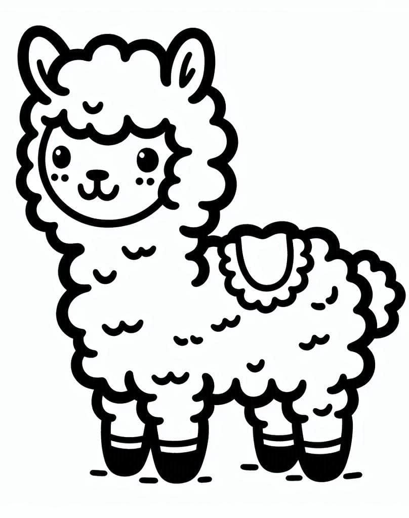 Free printable Alpaca coloring page #217298 from Animals collection Free printable Alpaca coloring page #217298 from Animals collection
