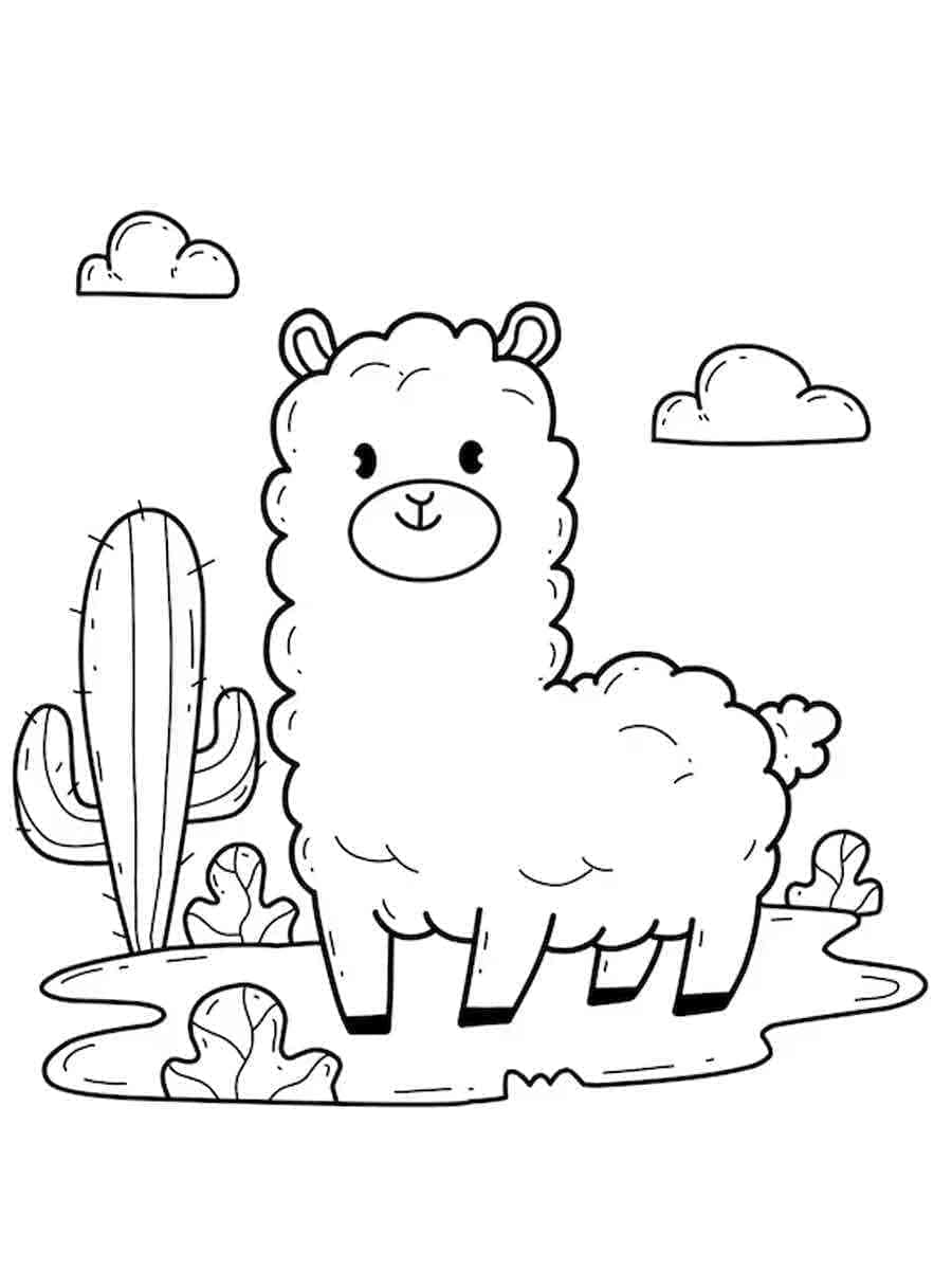 Free printable Alpaca coloring page #217299 from Animals collection