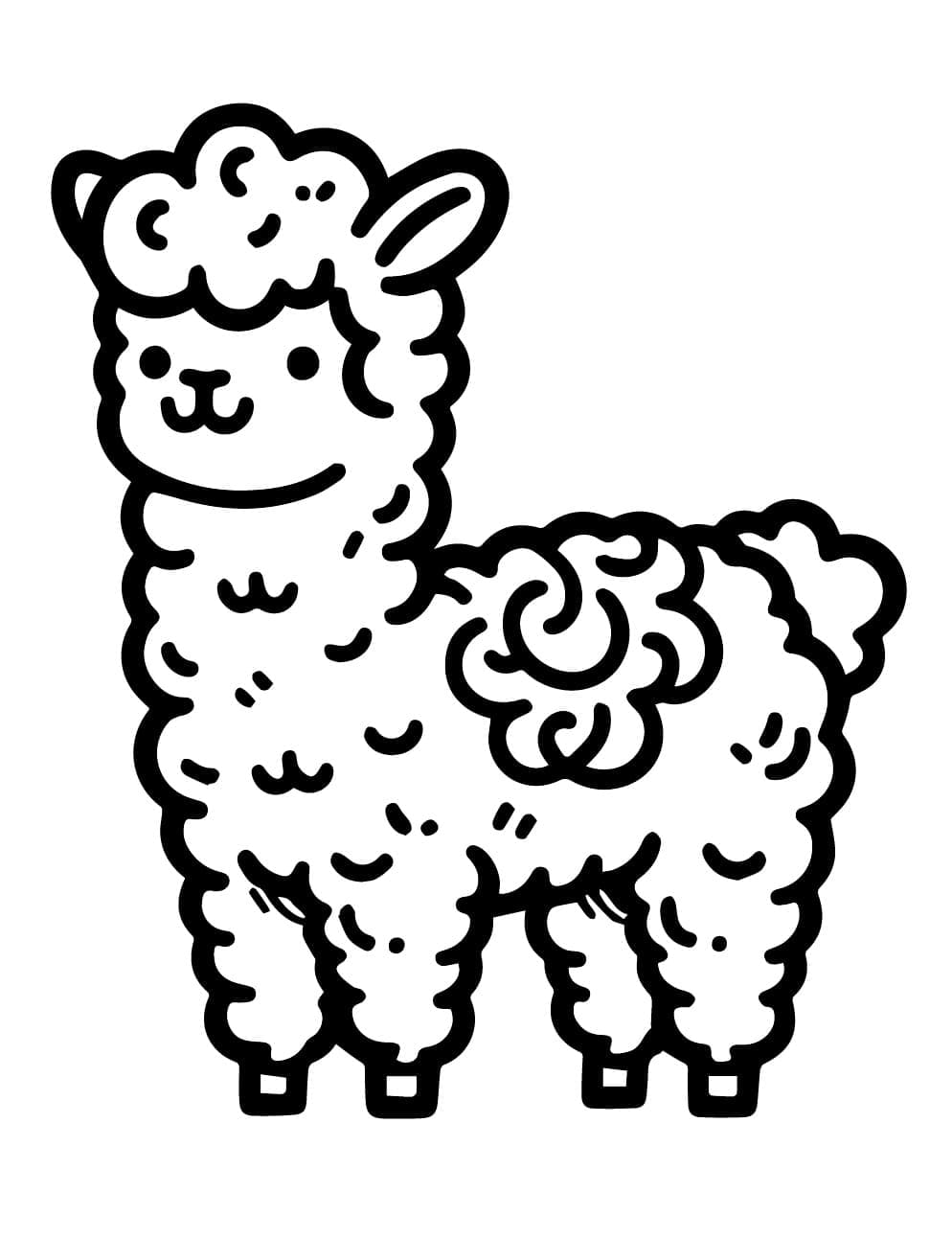 Free printable Alpaca coloring page #217305 from Animals collection
