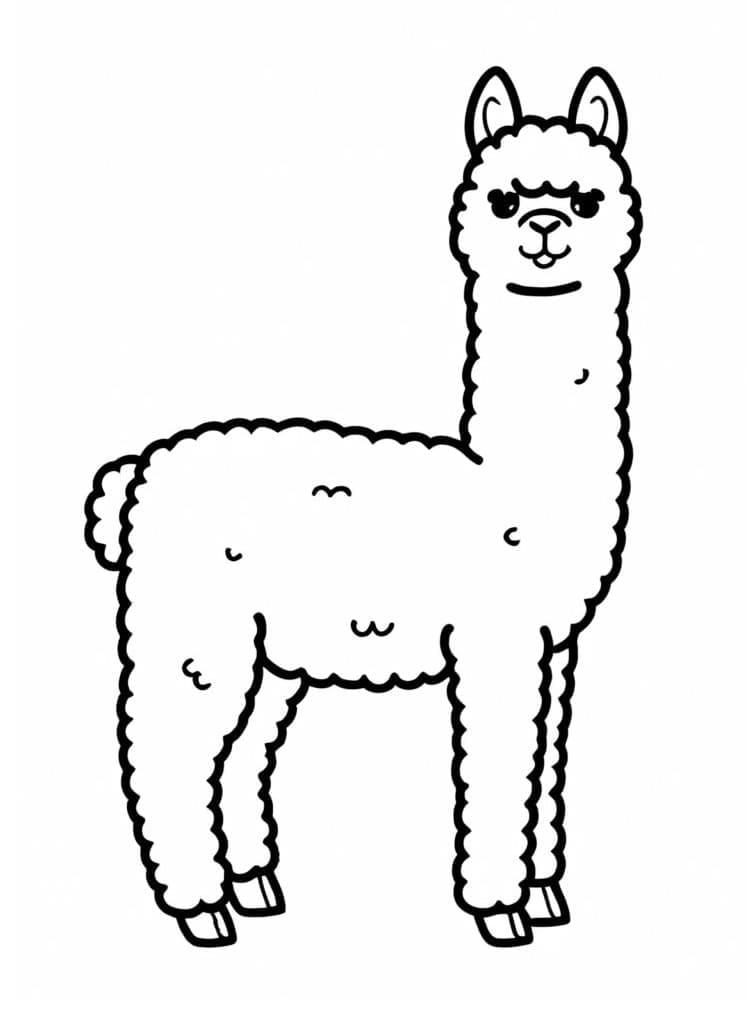 Free printable Alpaca coloring page #217309 from Animals collection