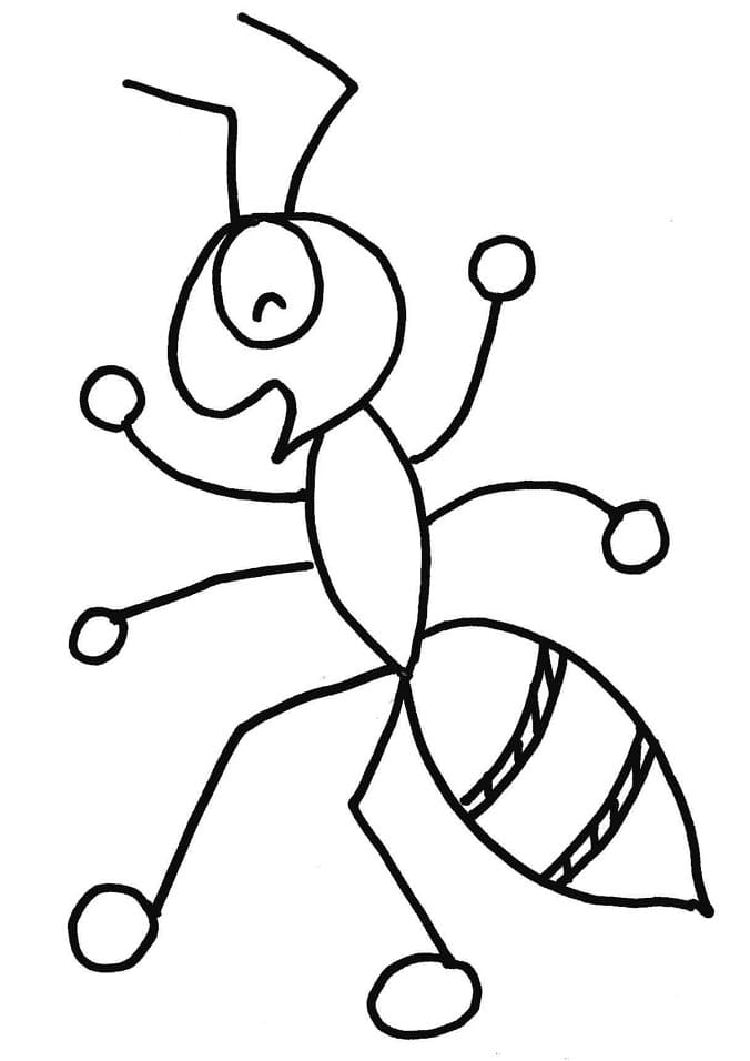 Free printable Ant coloring page #196498 from Animals collection