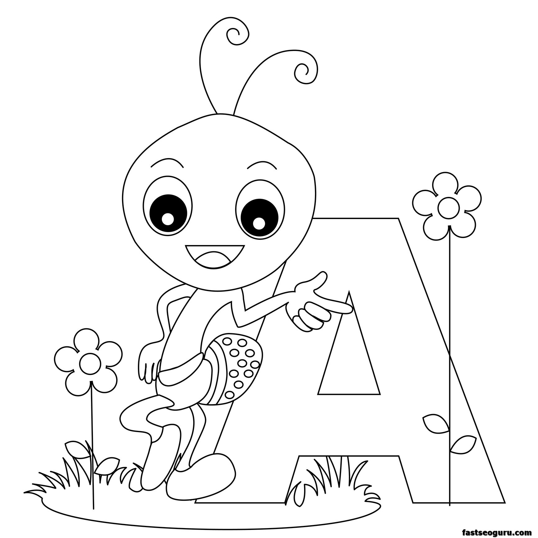 Drawing Ant 20 Animals – Printable coloring pages
