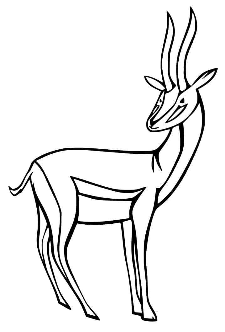 Free printable Antelope coloring page #210761 from Animals collection