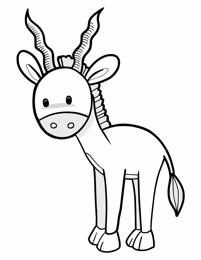 Coloring page: Antelope (Animals) #22616 - Free Printable Coloring Pages