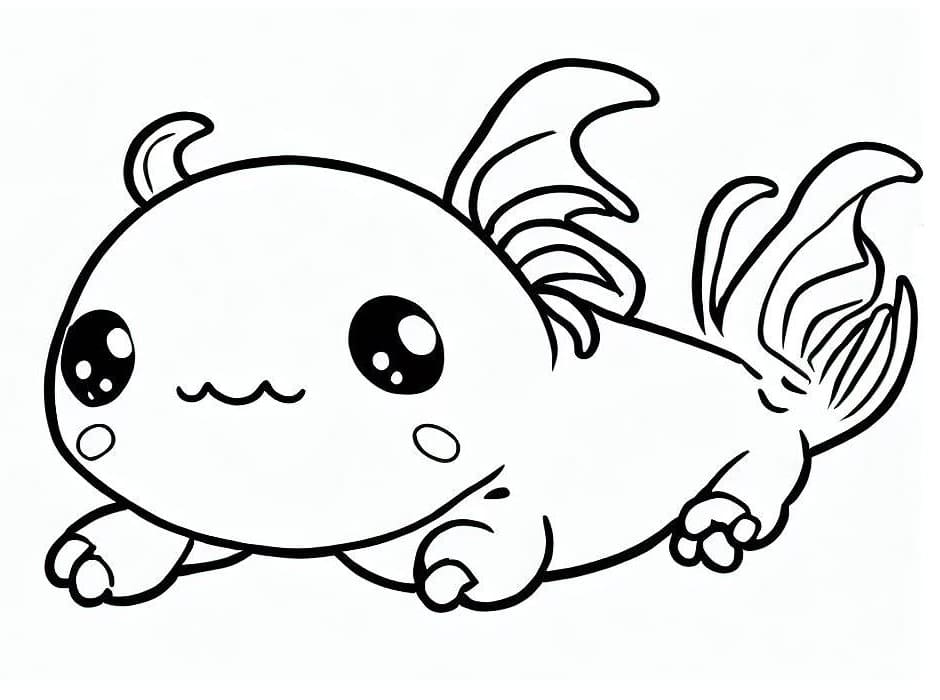 Free printable Axolotl coloring page #184566 from Animals collection