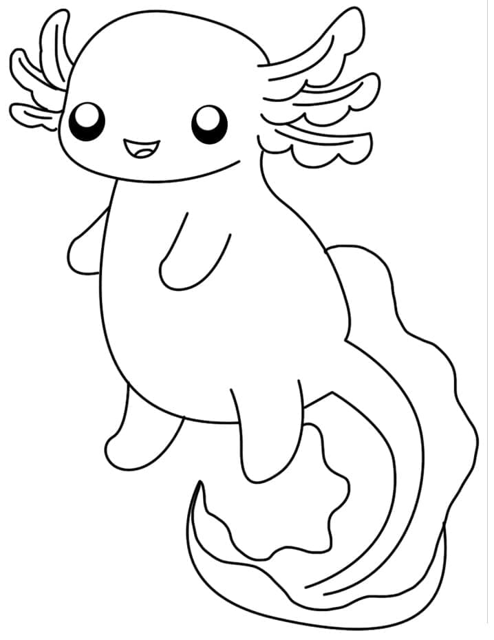 Free printable Axolotl coloring page #184578 from Animals collection