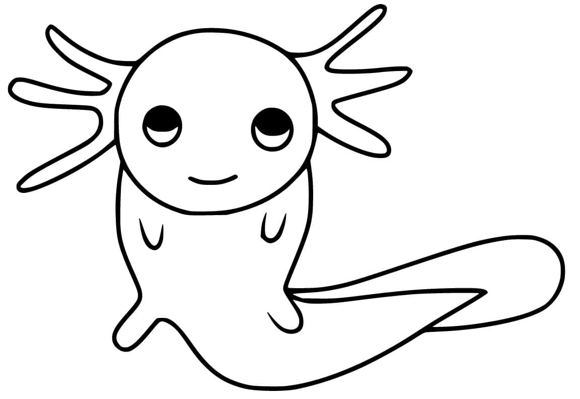 Free printable Axolotl coloring page #184582 from Animals collection