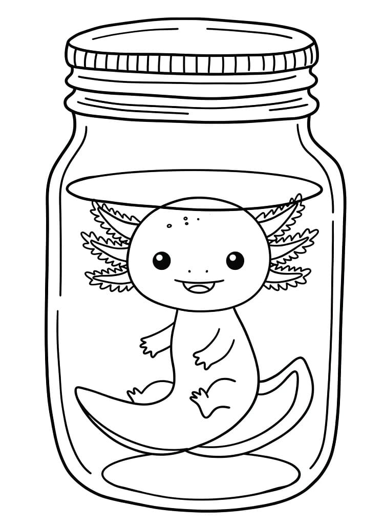 Free printable Axolotl coloring page #220209 from Animals collection