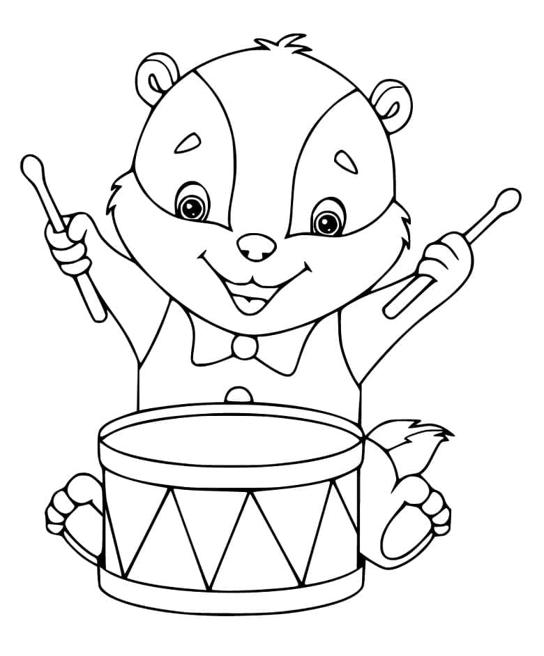 Free printable Badger coloring page #208836 from Animals collection Free printable Badger coloring page #208836 from Animals collection