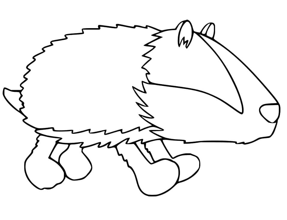 Free printable Badger coloring page #208841 from Animals collection Free printable Badger coloring page #208841 from Animals collection