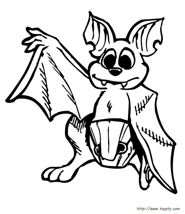 Coloring page: Bat (Animals) #1994 - Free Printable Coloring Pages