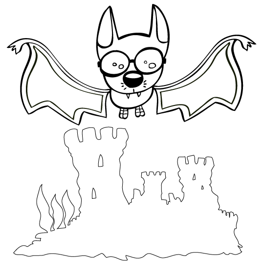 Drawing Bat #2071 (Animals) – Printable coloring pages