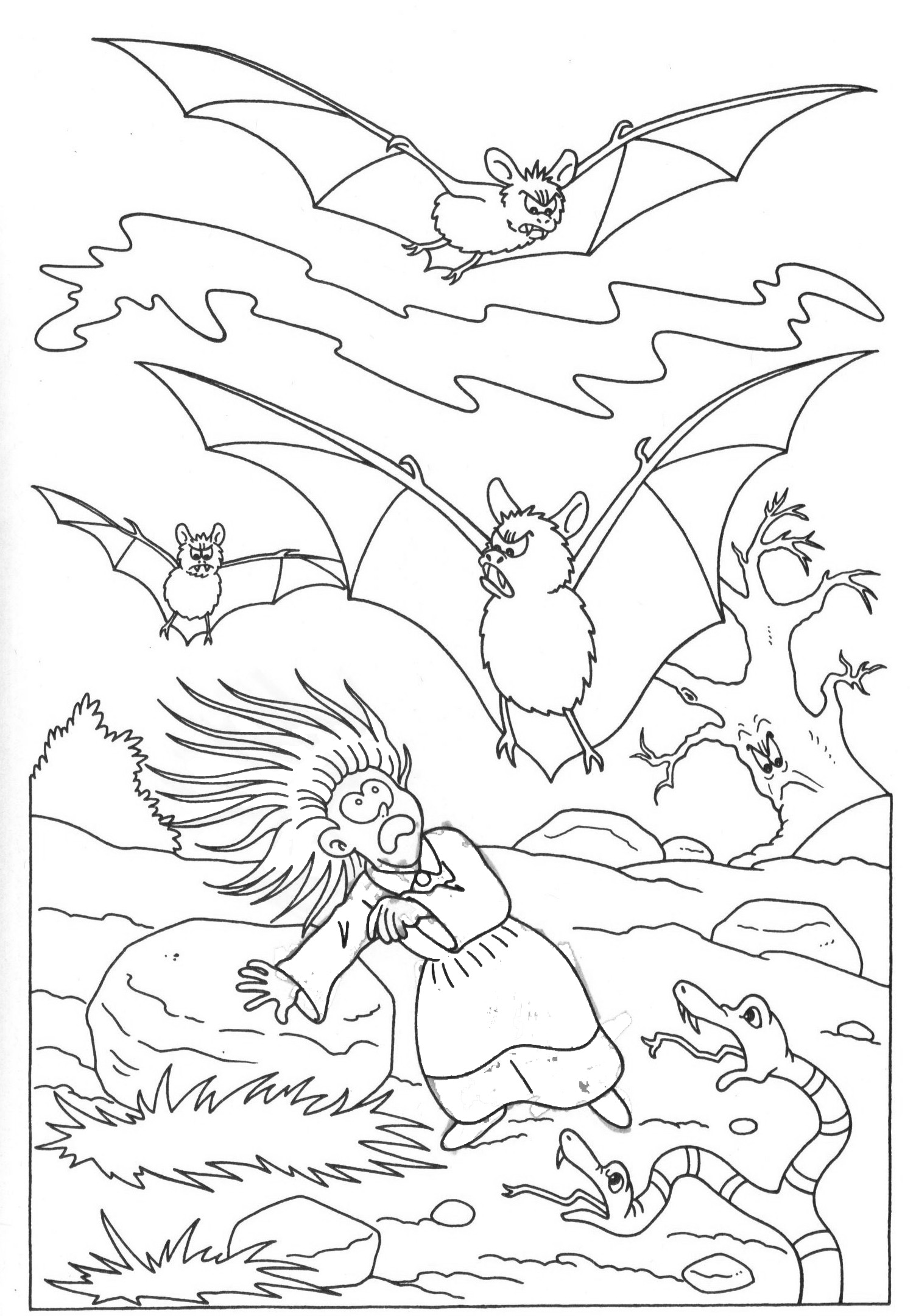 Coloring page: Bat (Animals) #2077 - Free Printable Coloring Pages