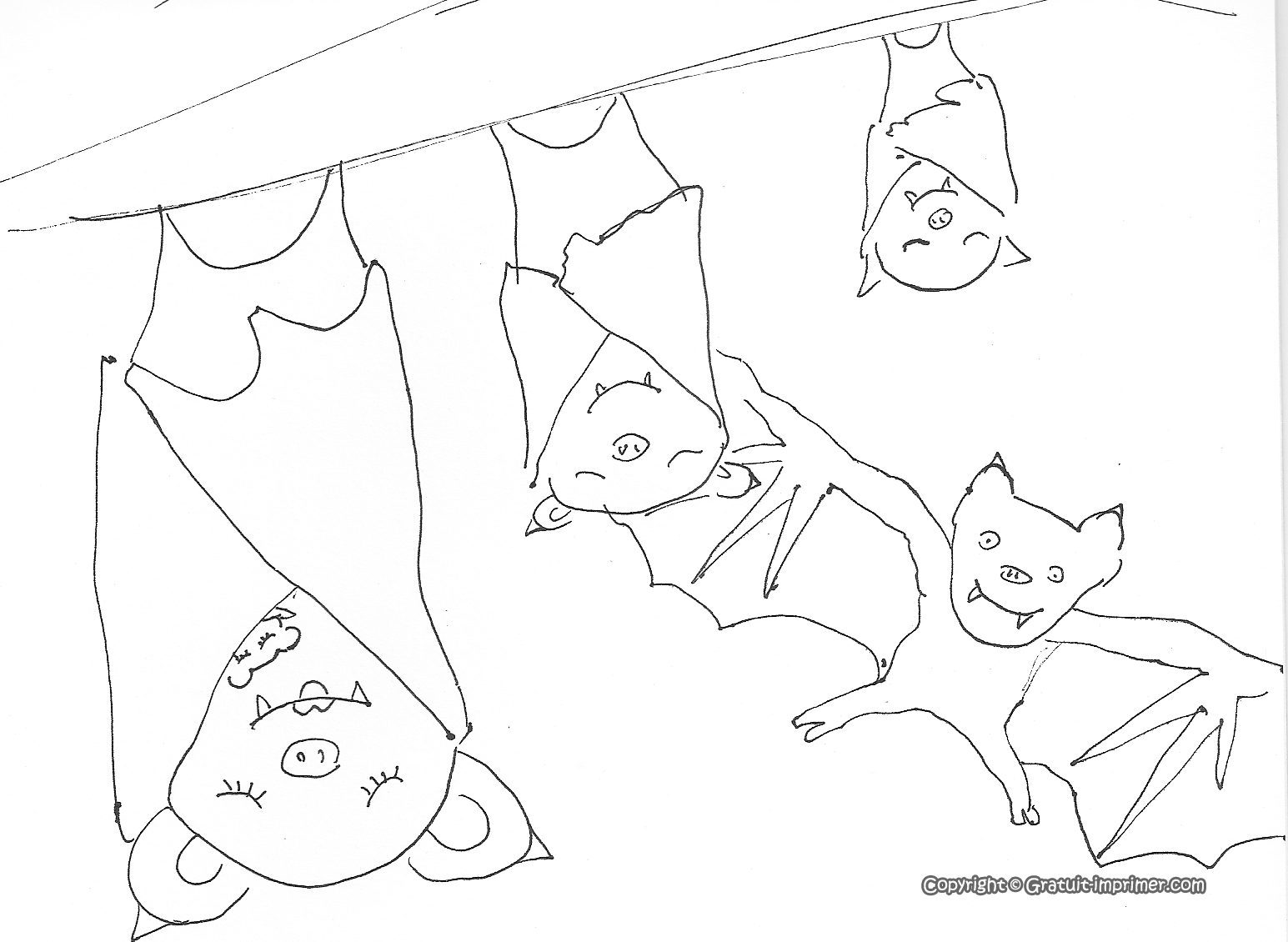 Coloring page: Bat (Animals) #2095 - Free Printable Coloring Pages