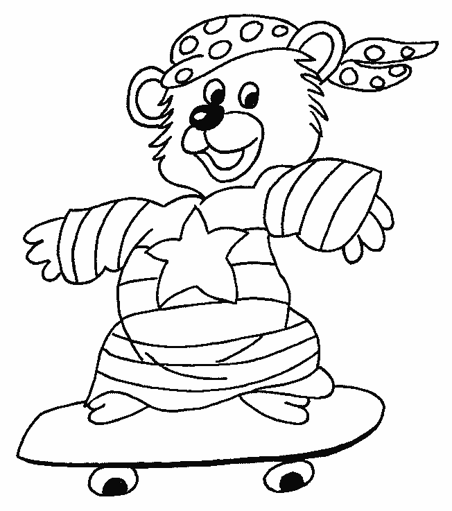 Bear #129 (Animals) – Printable coloring pages