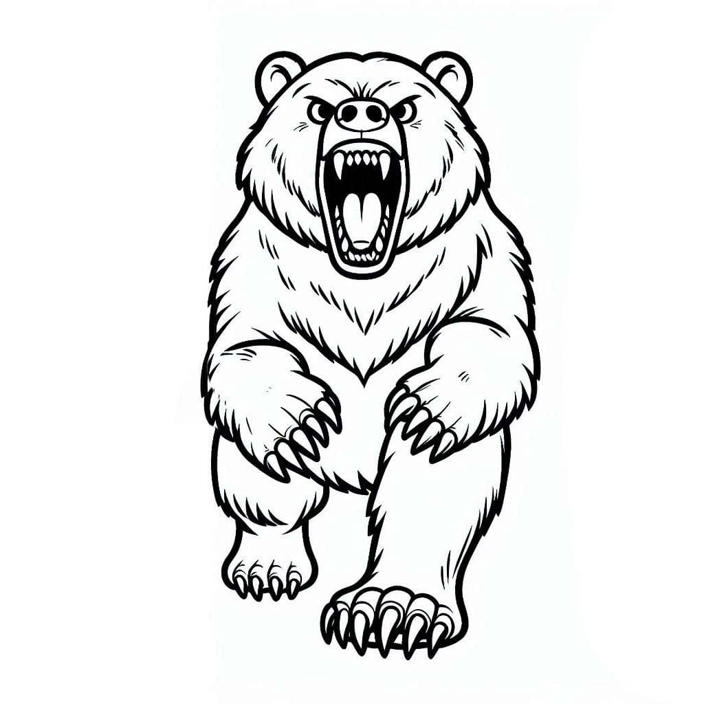 Free printable Bear coloring page #217190 from Animals collection Free printable Bear coloring page #217190 from Animals collection