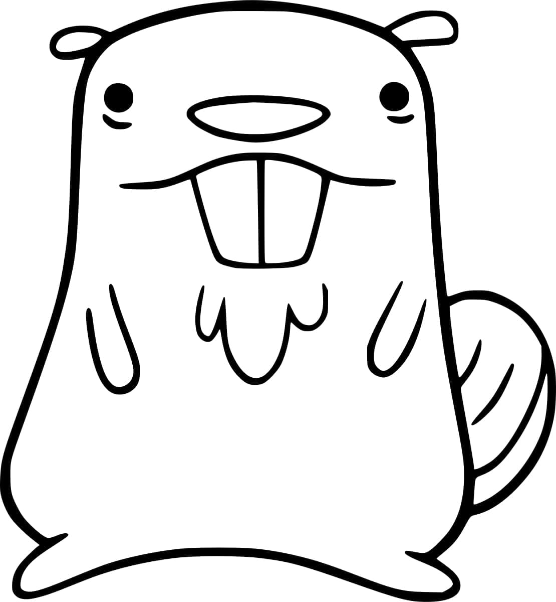 Free printable Beaver coloring page #207201 from Animals collection Free printable Beaver coloring page #207201 from Animals collection