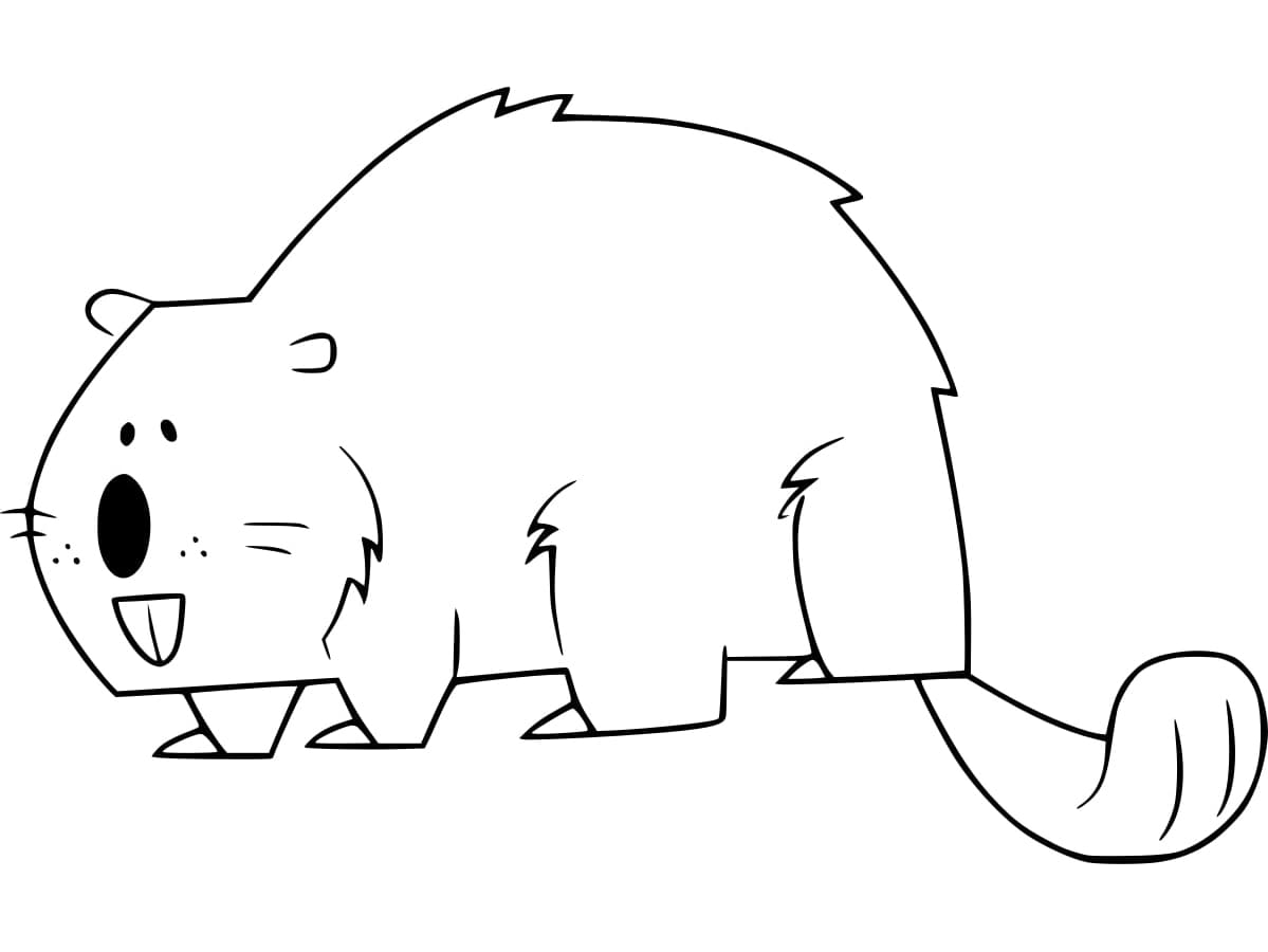 Free printable Beaver coloring page #207208 from Animals collection