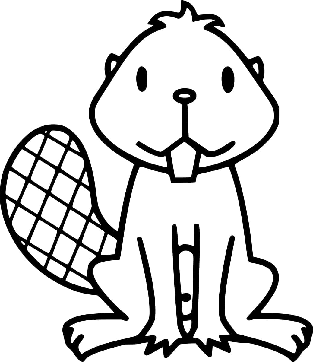 Free printable Beaver coloring page #207214 from Animals collection