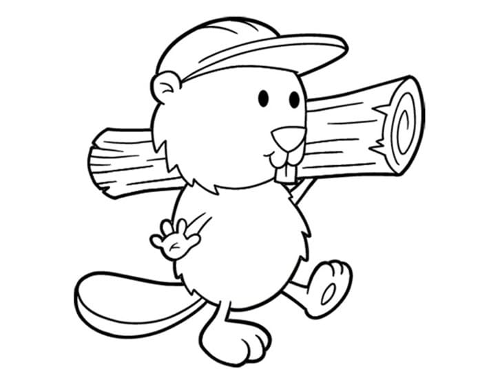 Free printable Beaver coloring page #207227 from Animals collection