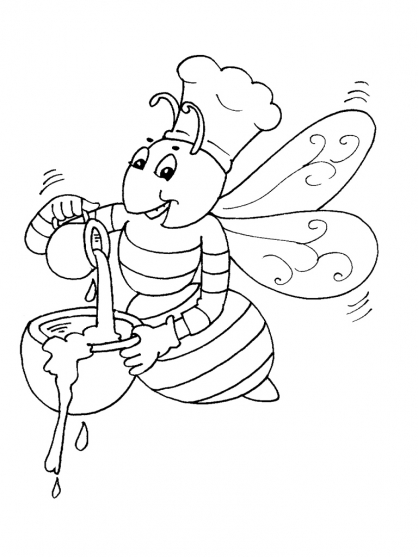 Coloring page: Bee (Animals) #105 - Free Printable Coloring Pages