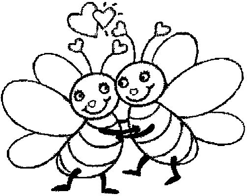 Coloring page: Bee (Animals) #109 - Free Printable Coloring Pages