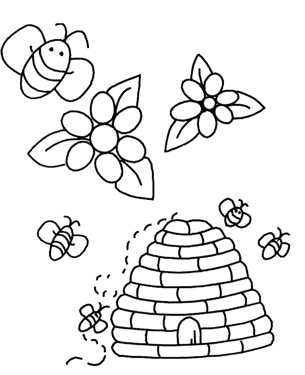Coloring page: Bee (Animals) #117 - Free Printable Coloring Pages