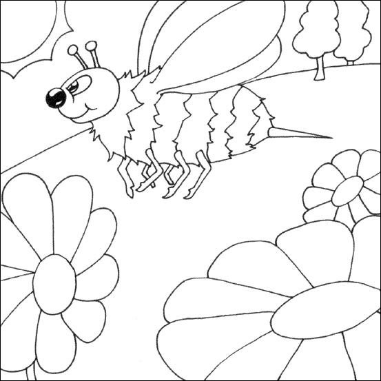 Coloring page: Bee (Animals) #121 - Printable coloring pages