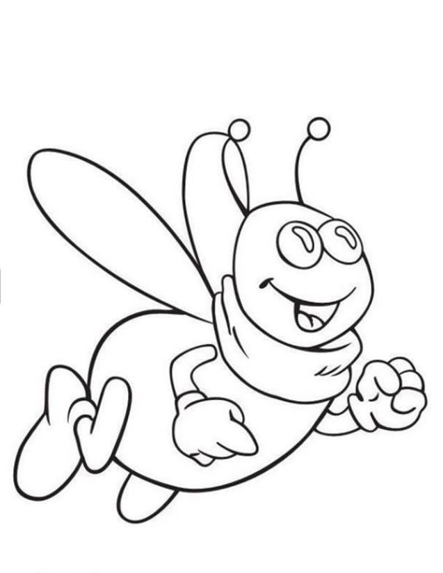 Coloring page: Bee (Animals) #122 - Free Printable Coloring Pages