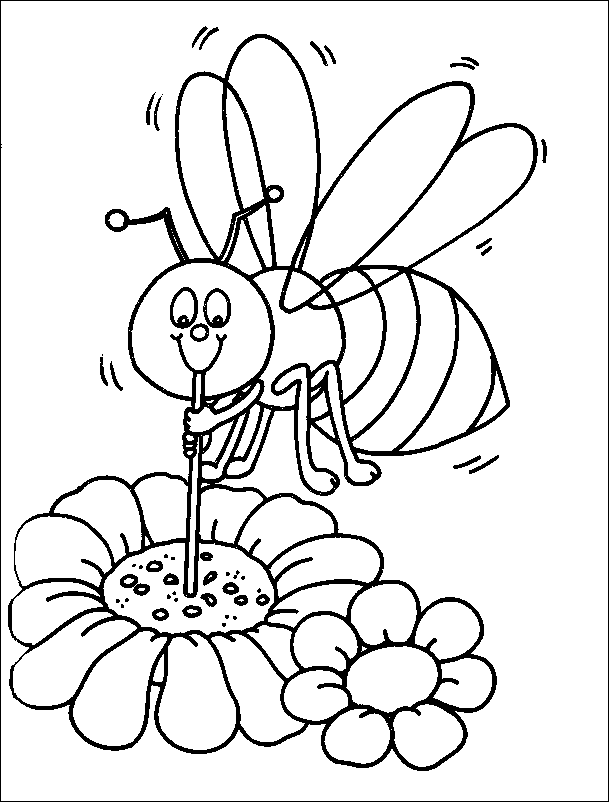 Coloring page: Bee (Animals) #129 - Free Printable Coloring Pages