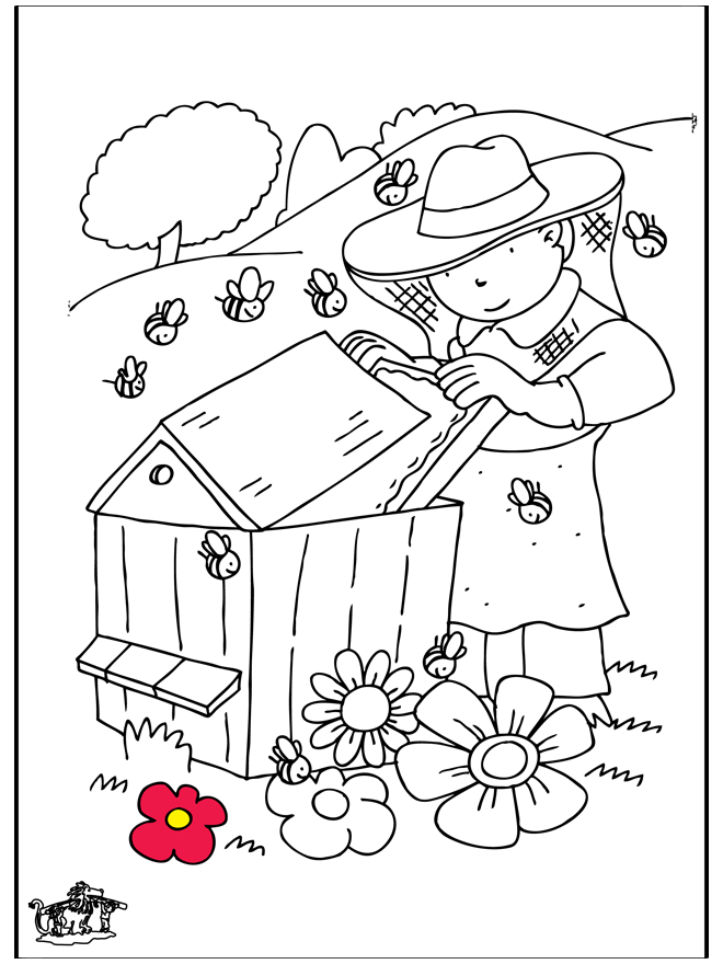 Coloring page: Bee (Animals) #145 - Free Printable Coloring Pages