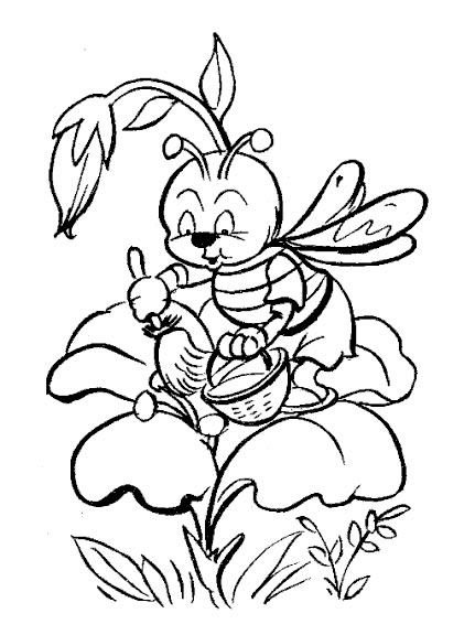 Coloring page: Bee (Animals) #148 - Free Printable Coloring Pages