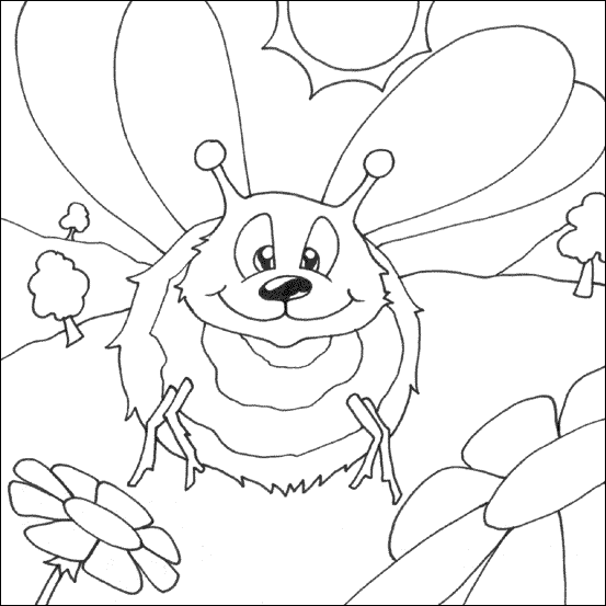 Coloring page: Bee (Animals) #166 - Free Printable Coloring Pages