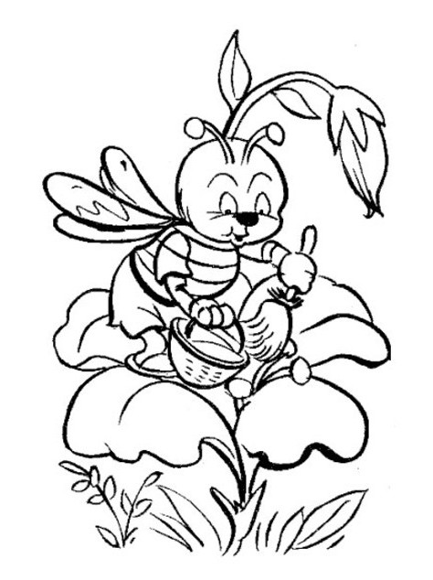 Coloring page: Bee (Animals) #169 - Printable coloring pages