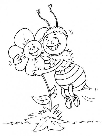 Free printable Bee coloring page #184167 from Animals collection