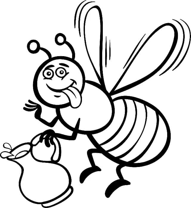 Free printable Bee coloring page #184184 from Animals collection Free printable Bee coloring page #184184 from Animals collection