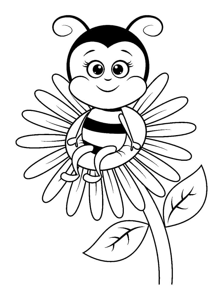 Free printable Bee coloring page #184195 from Animals collection