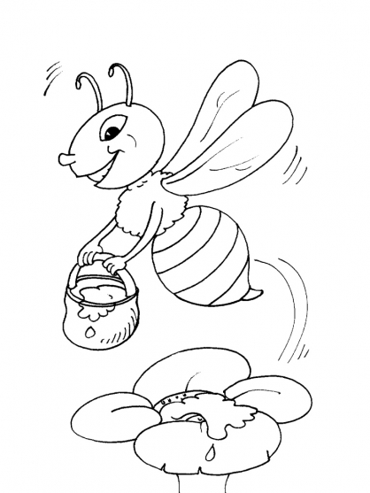 Coloring page: Bee (Animals) #84 - Free Printable Coloring Pages