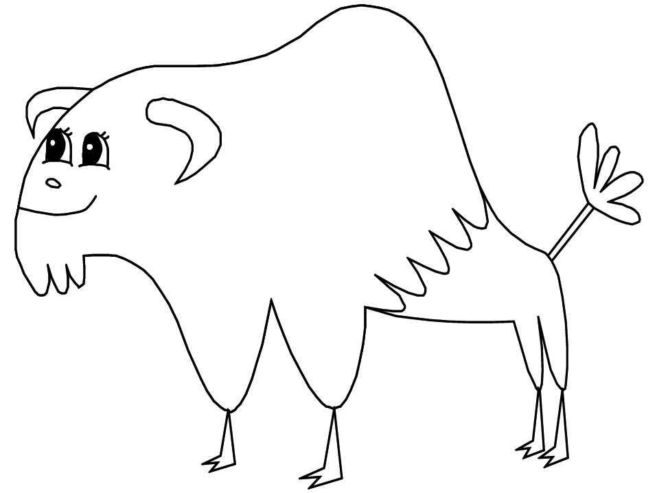 Coloring page: Bison (Animals) #1198 - Free Printable Coloring Pages