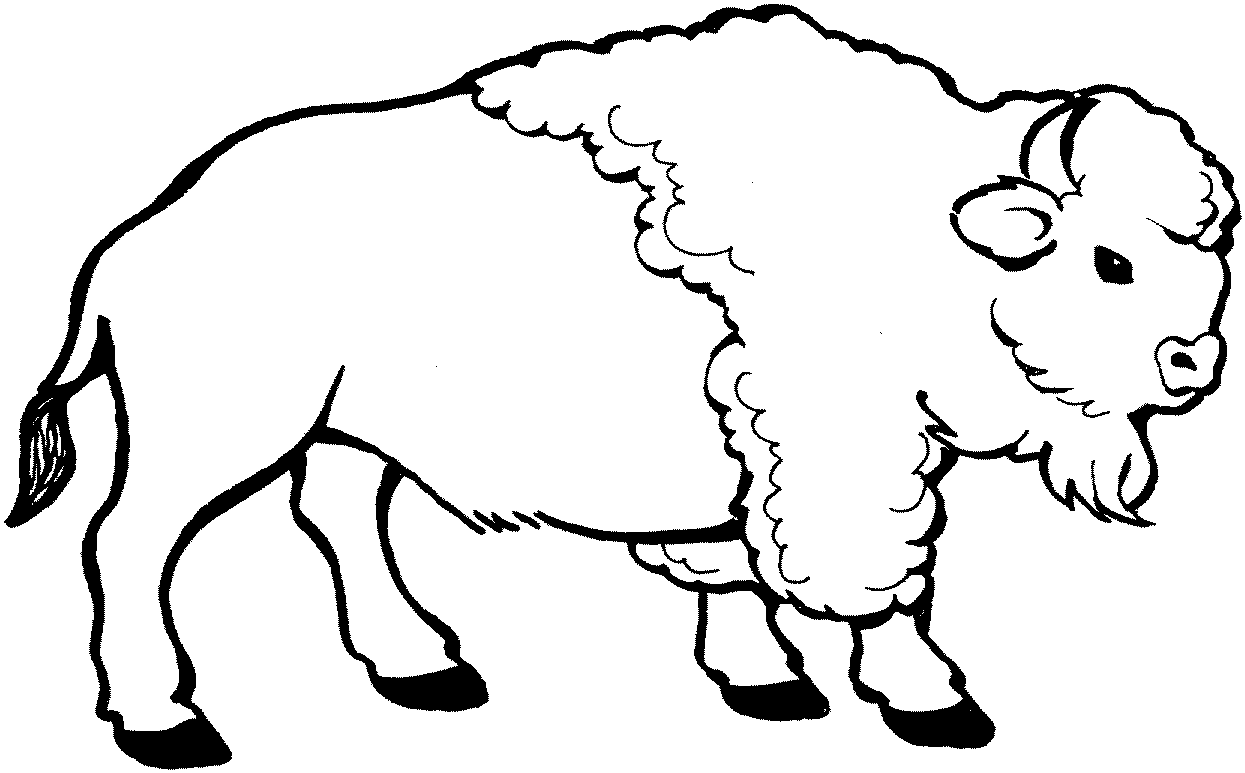 Free printable Bison (Buffalo) coloring page #1195 from Animals collection