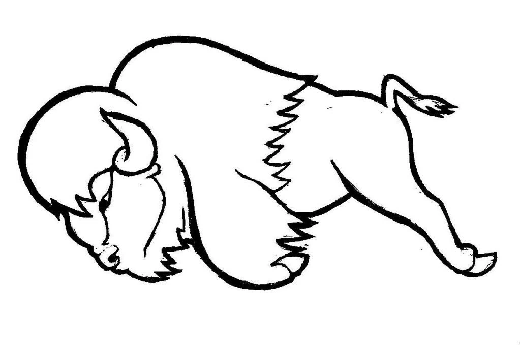 Free printable Bison (Buffalo) coloring page #1227 from Animals collection