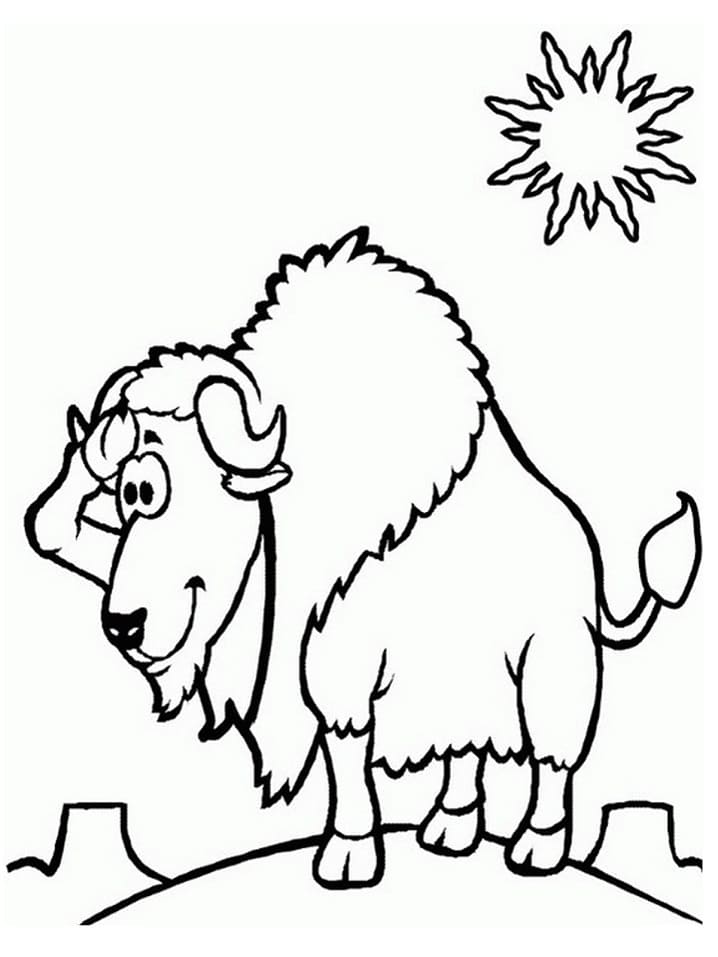 Free printable Bison (Buffalo) coloring page #205520 from Animals collection