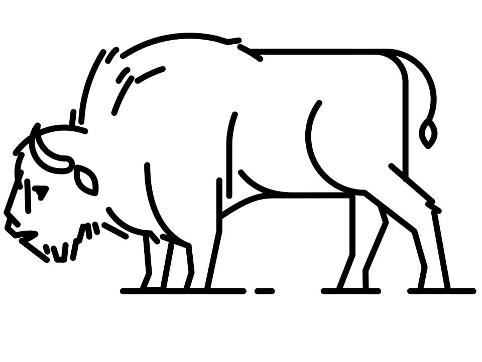 Free printable Bison (Buffalo) coloring page #205551 from Animals collection