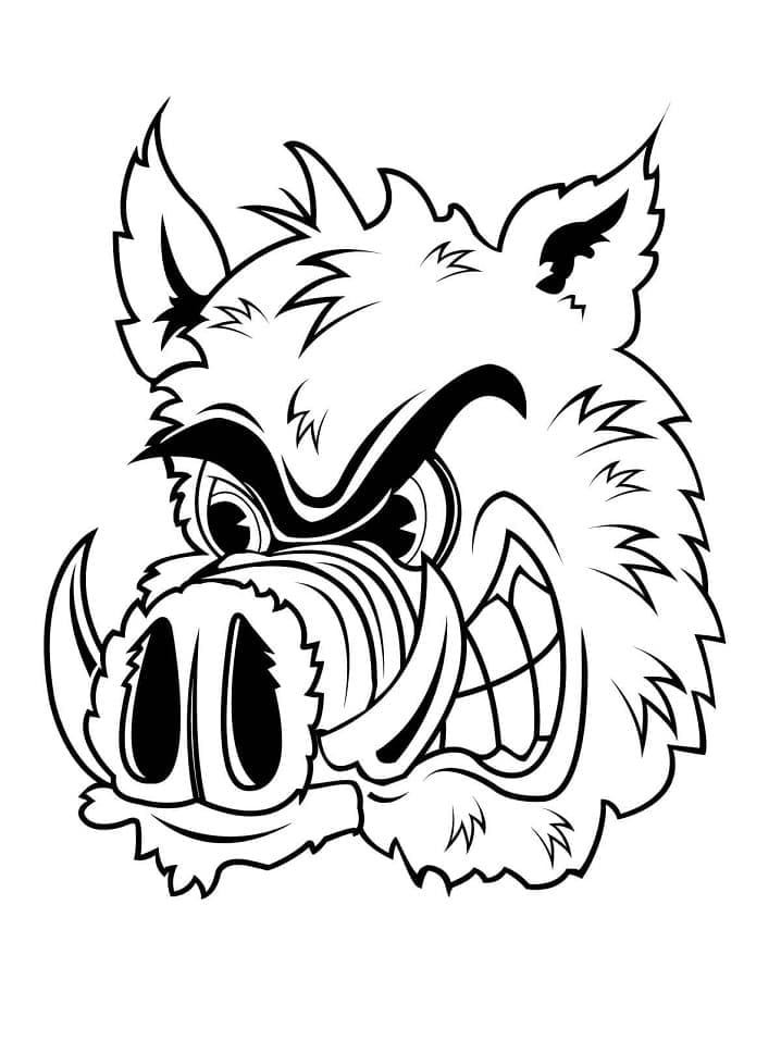Free printable Boar coloring page #205382 from Animals collection Free printable Boar coloring page #205382 from Animals collection