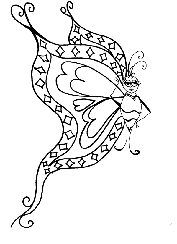 Coloring page: Butterfly (Animals) #15766 - Free Printable Coloring Pages