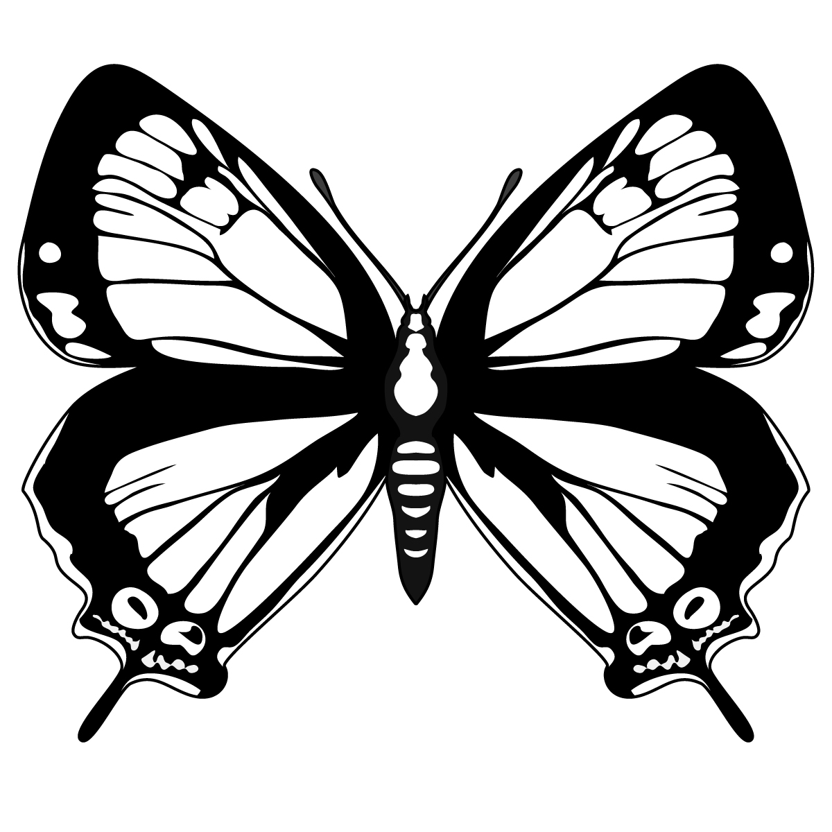 Coloring page: Butterfly (Animals) #15827 - Free Printable Coloring Pages