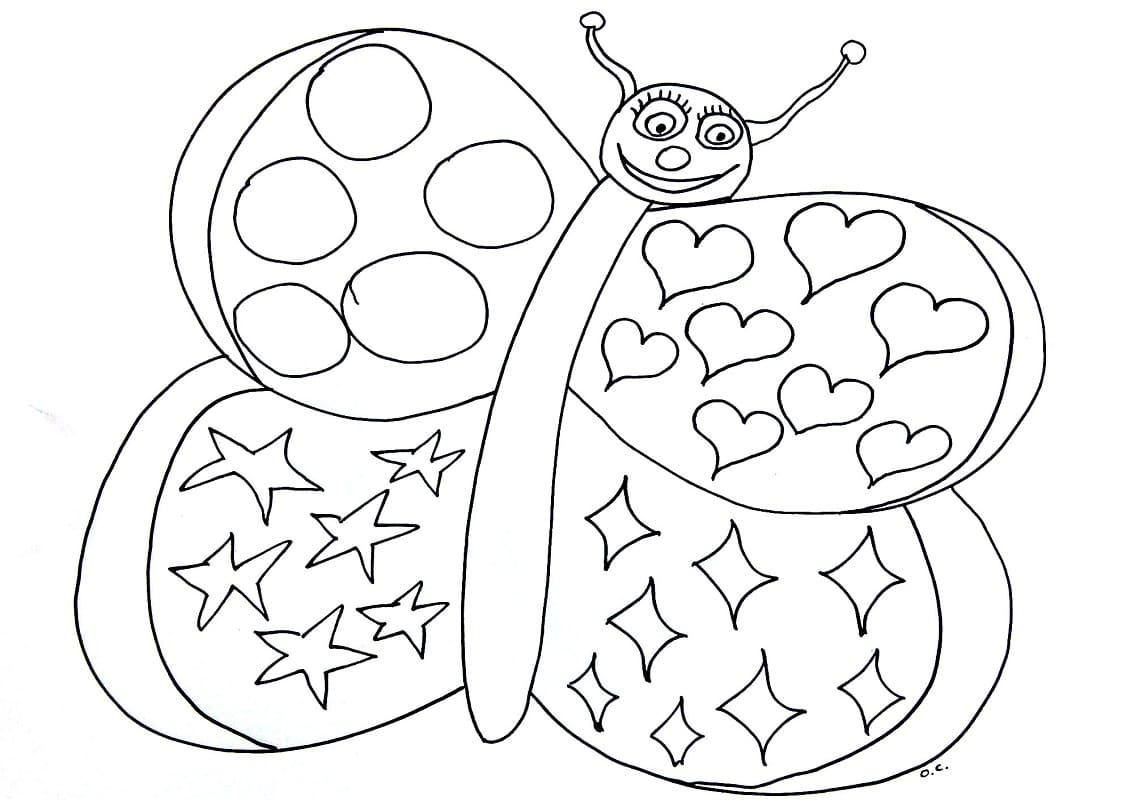 Free printable Butterfly coloring page #175103 from Animals collection